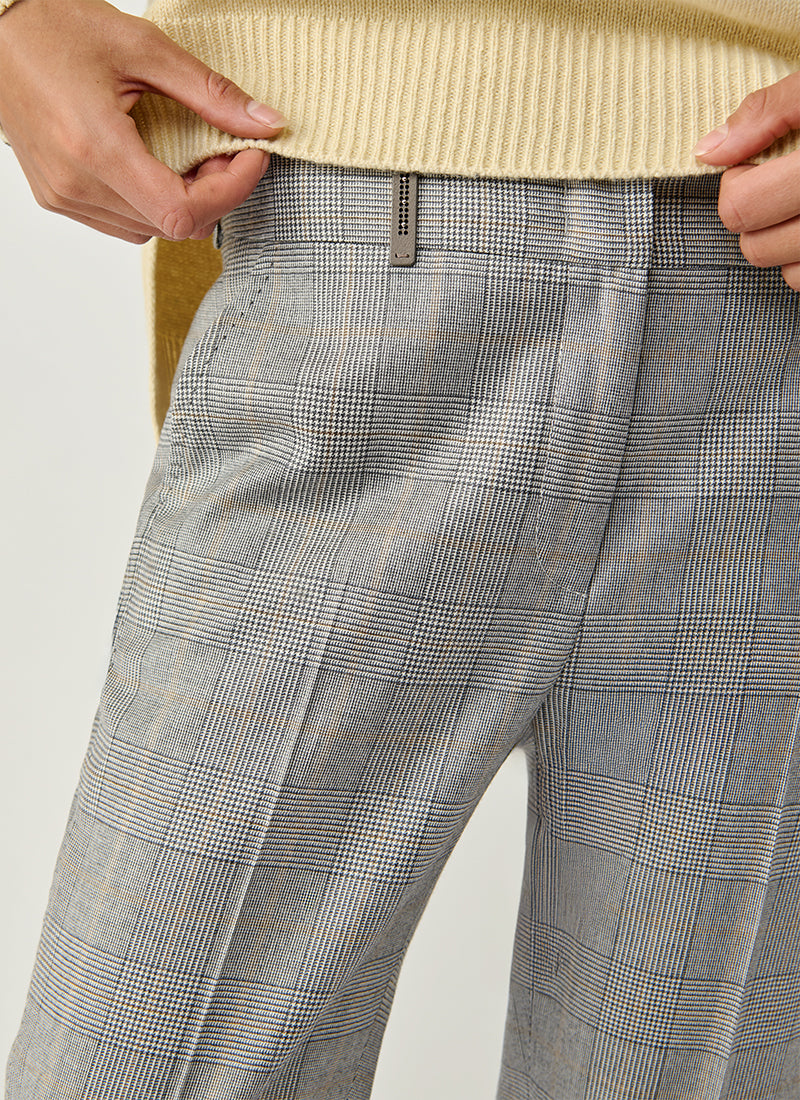Glencheck Cigarette Pant by Peserico at Andrews