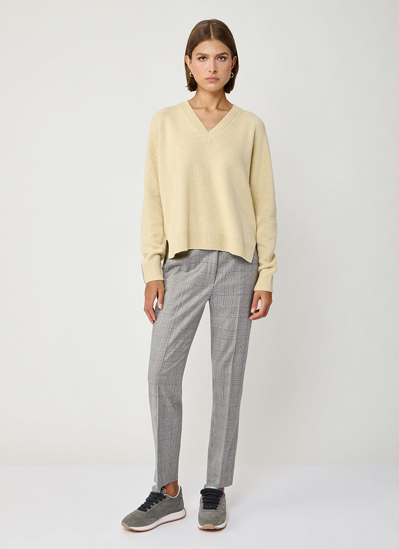 Glencheck Cigarette Pant by Peserico at Andrews