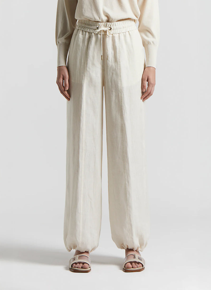 Peserico Linen Dstring Pant | ANDREWS – Andrews