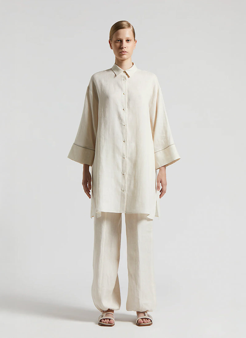 Peserico Linen Draw String Pant