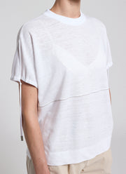 Peserico Linen Jersey Lurex Detail Top