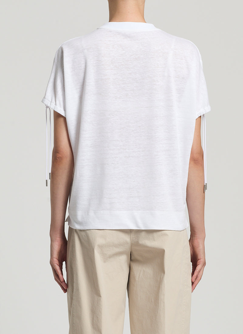 Peserico Linen Jersey Lurex Detail Top