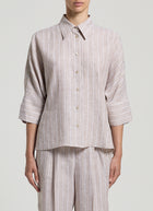 Peserico Linen Striped Shirt