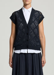 Peserico Micro Sequin Sleeveless Cardigan