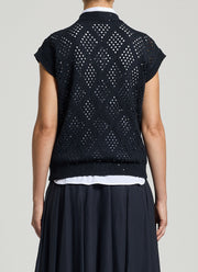Peserico Micro Sequin Sleeveless Cardigan