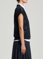 Peserico Micro Sequin Sleeveless Cardigan