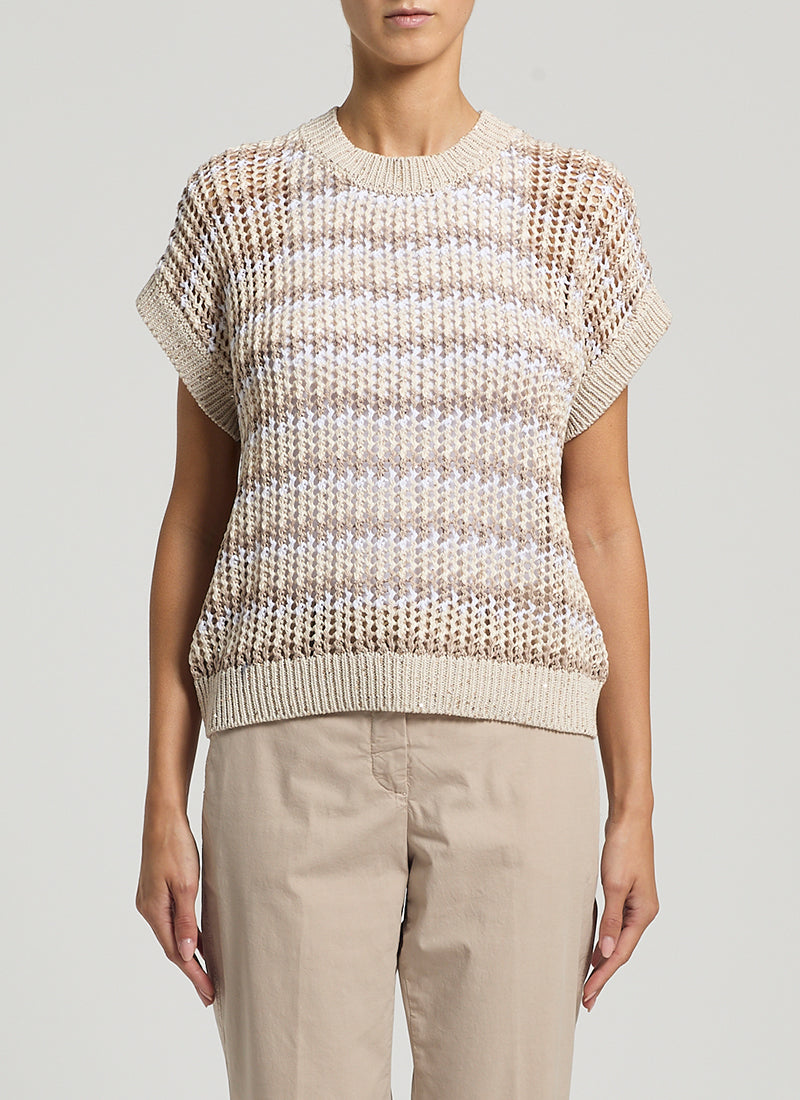 Peserico Sequin Tricot Cotton Sweater