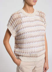 Peserico Sequin Tricot Cotton Sweater