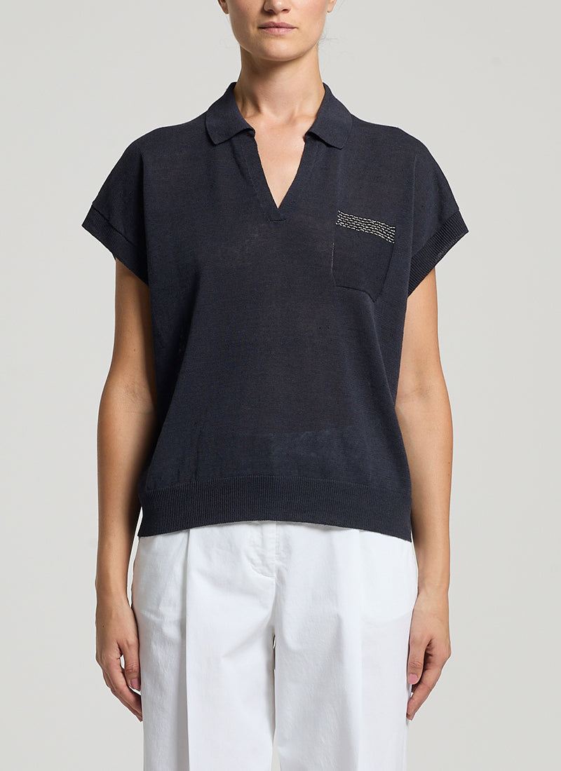 Peserico Tricot Crepe Linen Sweater