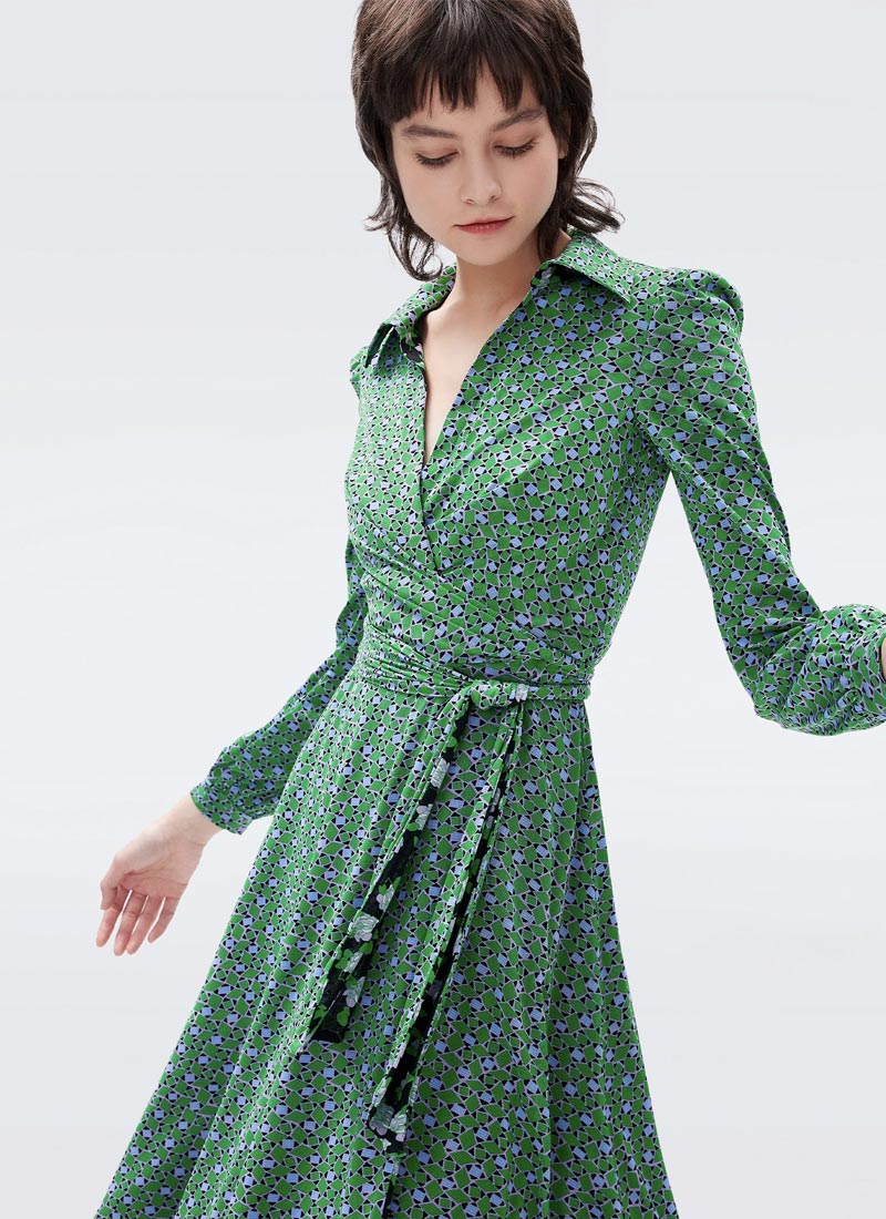 DVF Phoenix Reversible Printed Crepe Wrap Dress
