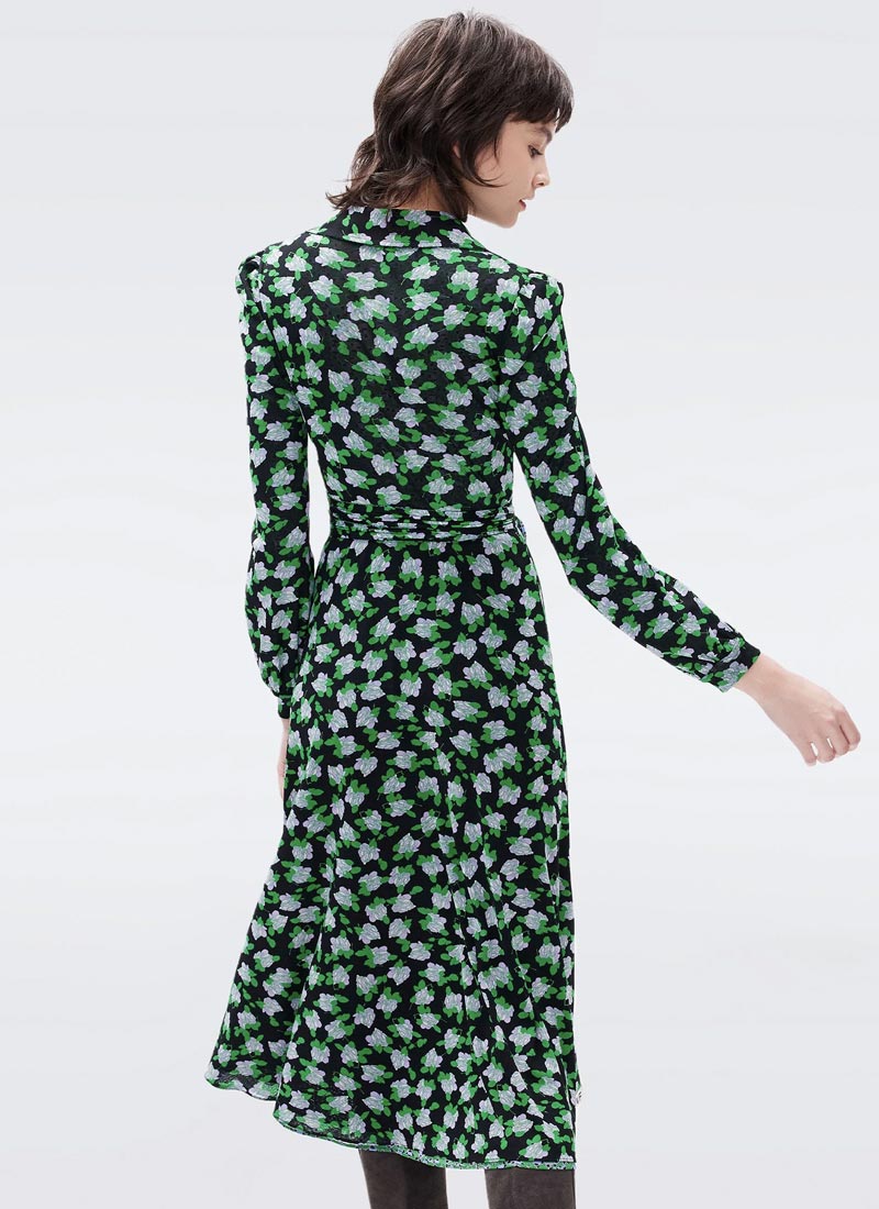 DVF Phoenix Reversible Printed Crepe Wrap Dress