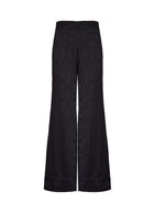 Piped Side-Zip Palazzo Pant