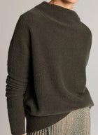 Plush Cashmere Funnel-Neck Sweater
