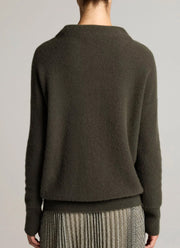 Plush Cashmere Funnel-Neck Sweater