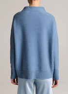 Plush Cashmere Funnel-Neck Sweater