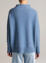 Plush Cashmere Funnel-Neck Sweater