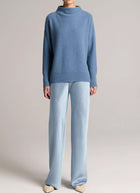 Plush Cashmere Funnel-Neck Sweater
