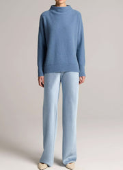 Plush Cashmere Funnel-Neck Sweater