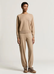 Pocket Highlight Silk Cashmere Crew Knit
