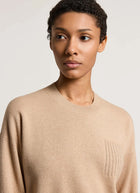 Pocket Highlight Silk Cashmere Crew Knit