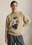 Polo Bear Cotton Knit Crew Neck Sweater