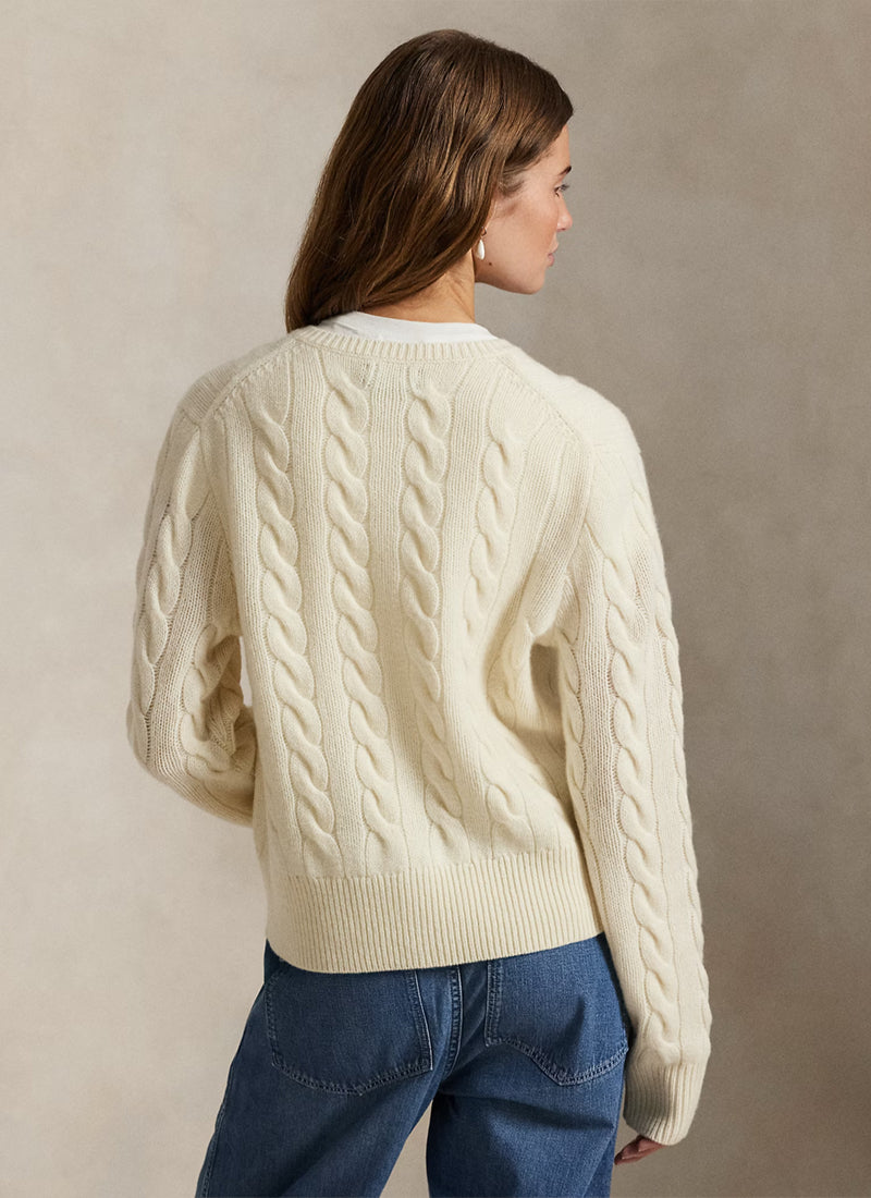 The Cable Knit Cashmere Blend Cardigan by POLO RALPH LAUREN at Andrews