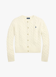 Cable Knit Cashmere Blend Cardigan