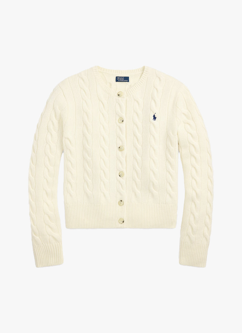 Cable Knit Cashmere Blend Cardigan