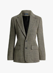 Single-Breasted Herringbone Blazer