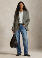 Single-Breasted Herringbone Blazer
