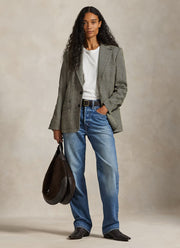 Single-Breasted Herringbone Blazer