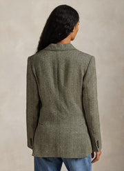 Single-Breasted Herringbone Blazer
