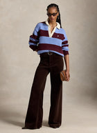 Wool Striped Rugby Polo