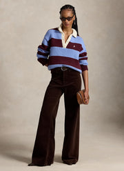 Wool Striped Rugby Polo