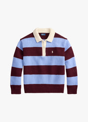 Wool Striped Rugby Polo