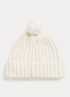 Pom Pom Denim Bear Beanie