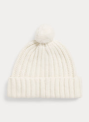 Pom Pom Denim Bear Beanie