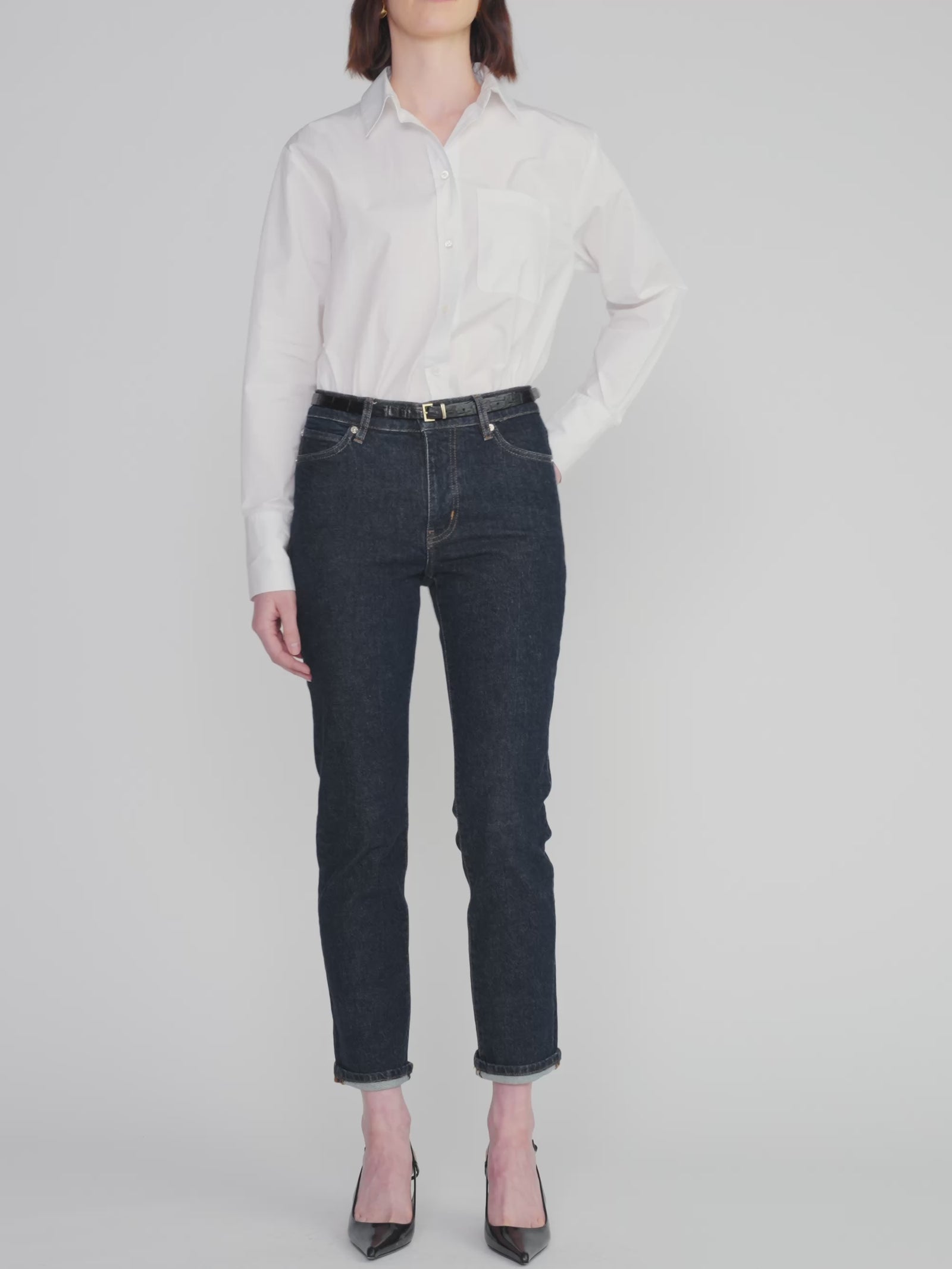 Borrowed Straight Leg Jeans FRAME at Andrews