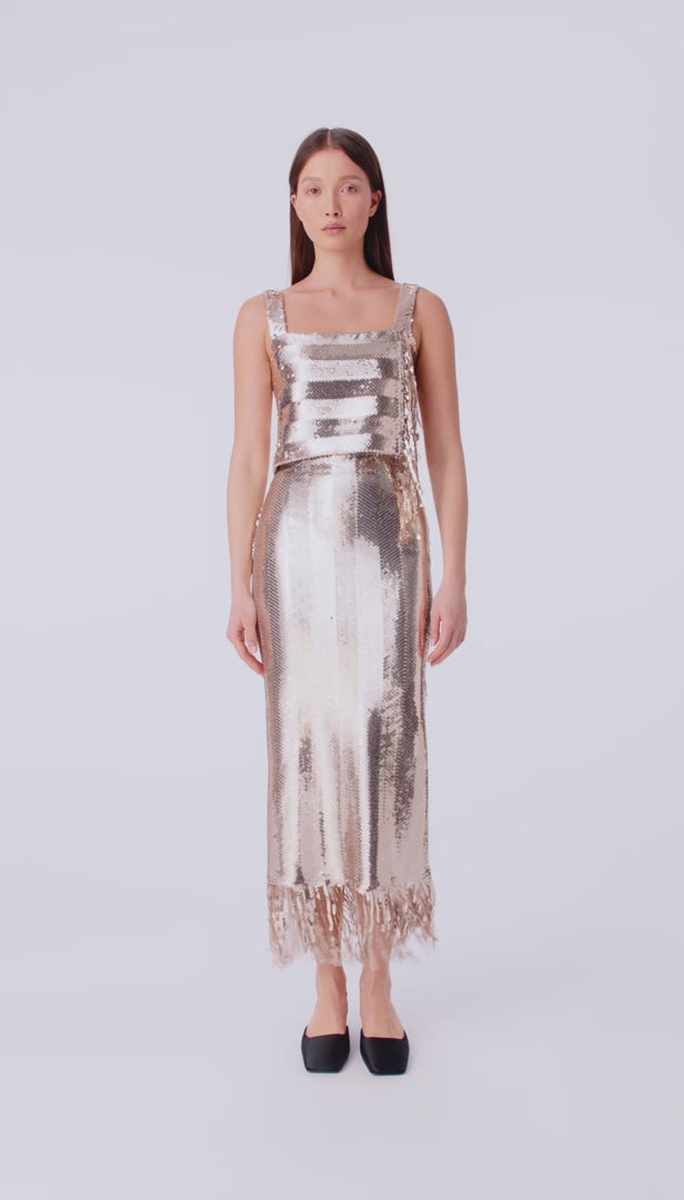 High Waisted Sequin Skirt by Smythe at Andrews