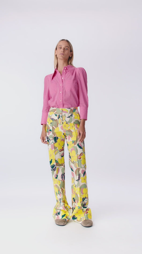 Crop Sleeve Box Pleat Shirt Smythe Andrews