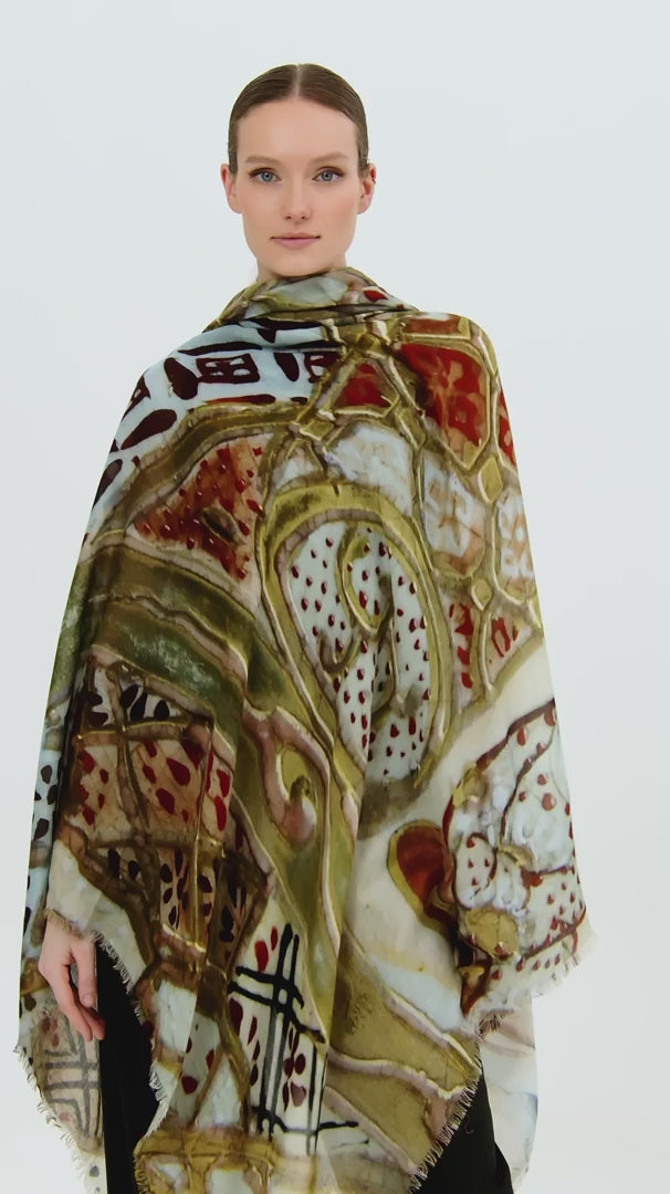 Talking Walls Ela Single Face Porcelain Scarf