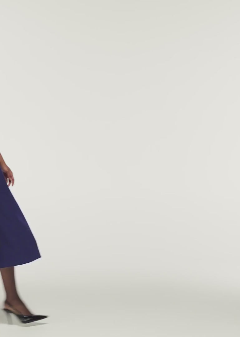  Asymmetric Drape Crepe Midi Dress by ROLAND MOURET 
