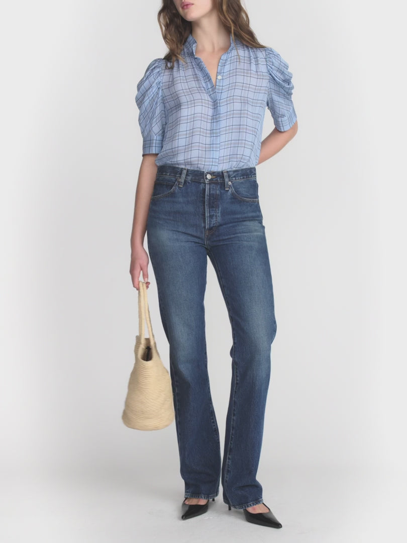 Plaid Gillian Top by FRAME at Andrews