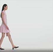  Pink Pointelle Diamante Knit Mini Dress by Naghedi at Andrews 