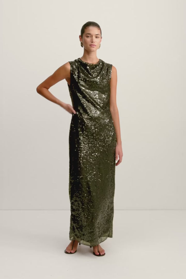 Olympia High Neck Sleeveless Dress by SHONA JOY at Andrews