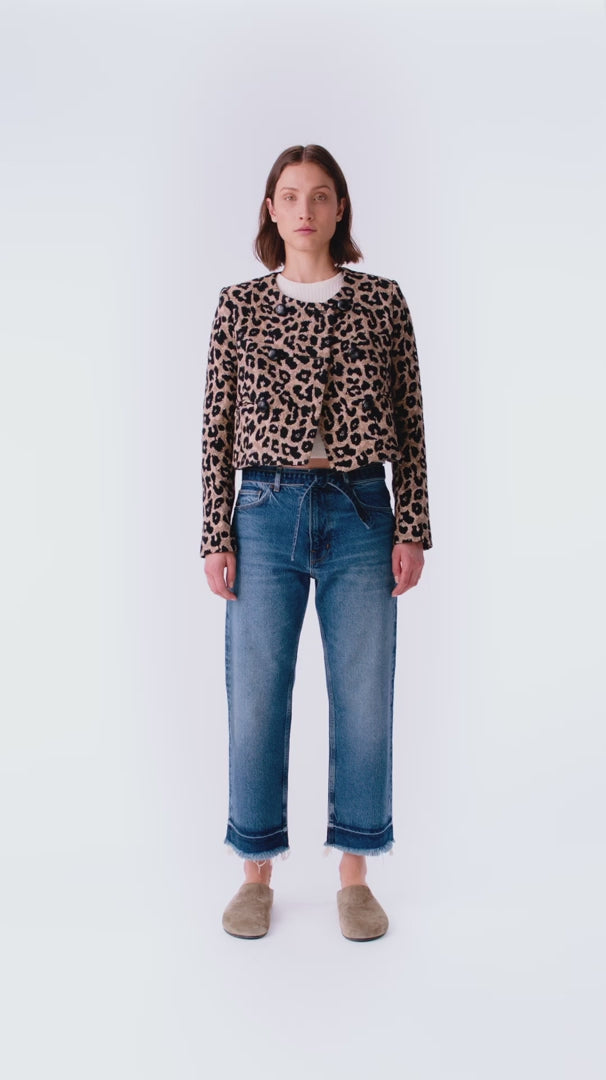  Collarless Double Breasted Mini Jacket by Smythe at Andrews 