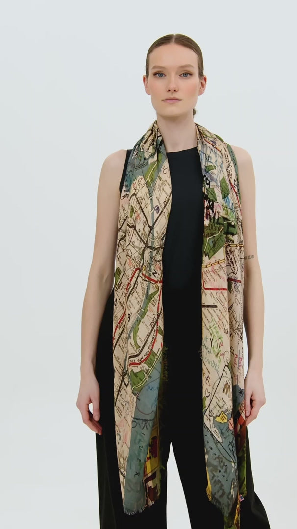 Talking Walls Ela Single Face Subways Scarf