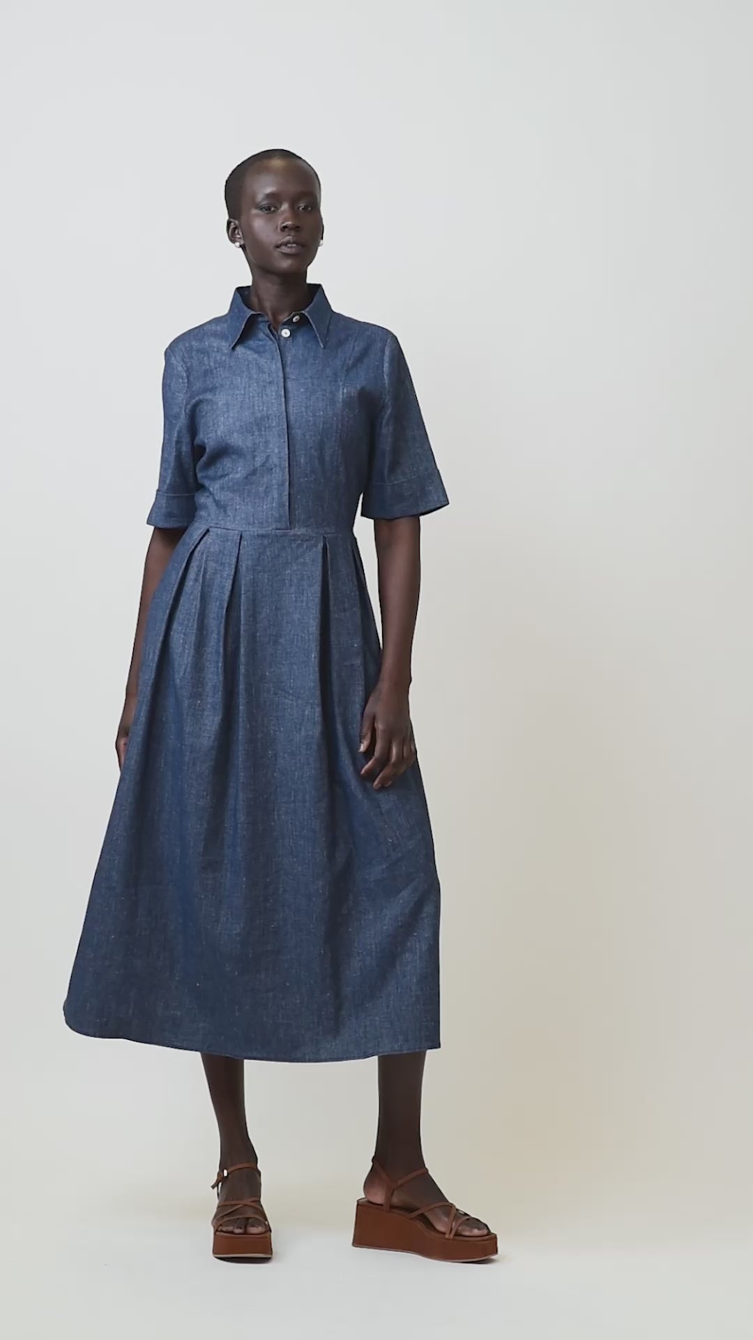 Eleventy Denim Midi Dress