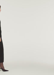  Lace Insert Wool Crepe Midi Dress by ROLAND MOURET at Andrews 