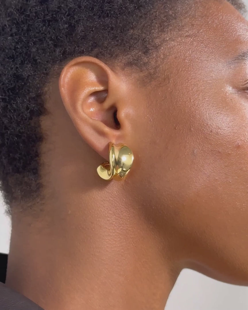 Chunky Dune Gold Hoops Jenny Bird at Andrews